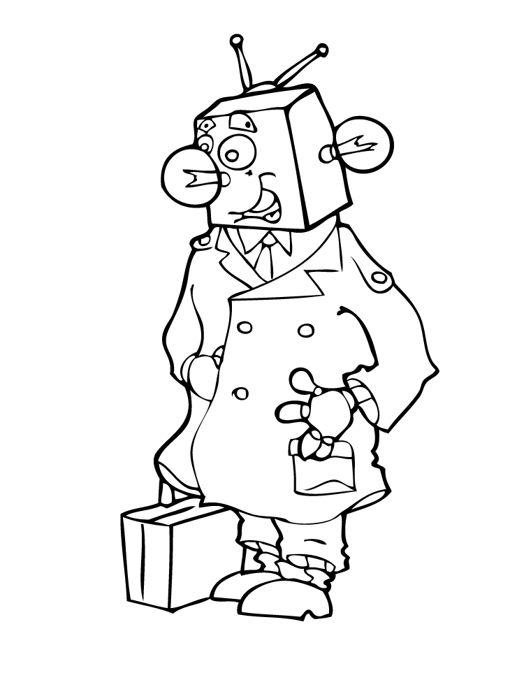 Robot Coloring Pages for Kids- Free Printable Coloring Sheets