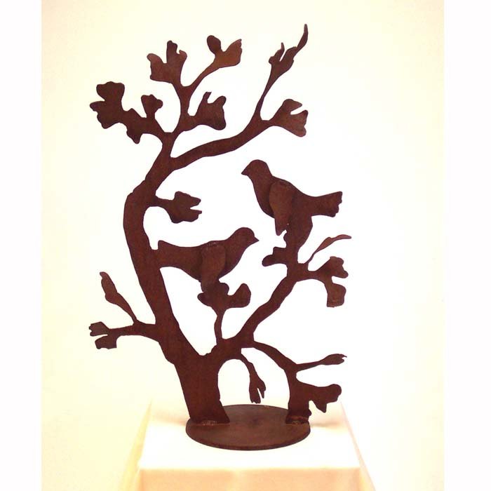 Ginkgo with Birds Metal Garden Art Scultpure at Brookstone—Buy Now!