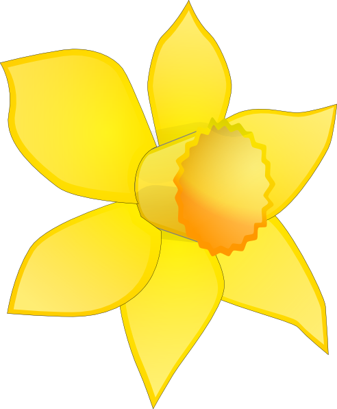 Daffodil Image Stripped clip art - vector clip art online, royalty ...
