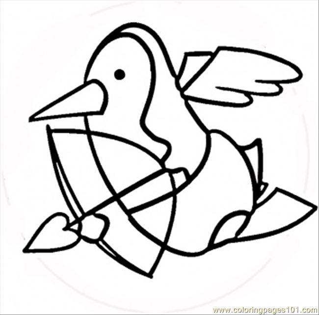 Coloring Pages Penguins In Love Coloring Page (Birds > Penguin ...