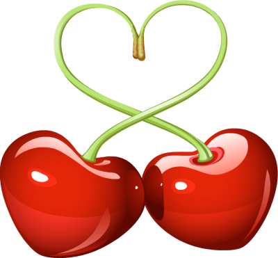 Two Heart-shaped Cherry Stems - Free Clip Arts Online | Fotor ...