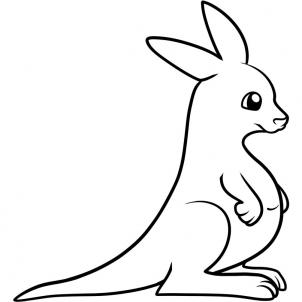 How to Draw a Kangaroo for Kids, Step by Step, Animals For Kids ...
