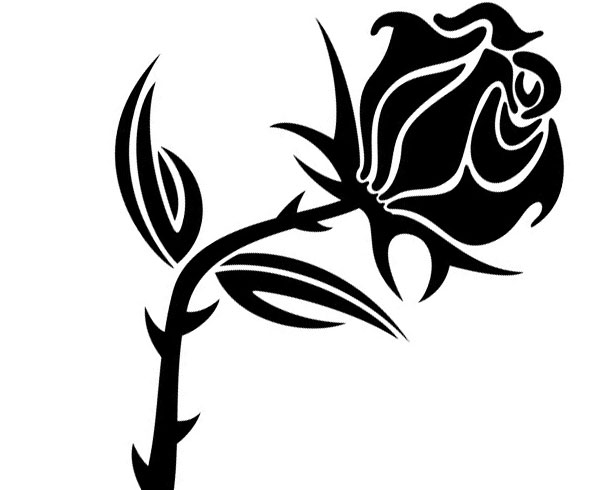 Rose Clip Art Black And White | Clipart Panda - Free Clipart Images