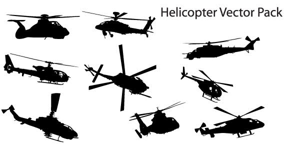Helicopter free vector pack - Download free Transport vectors