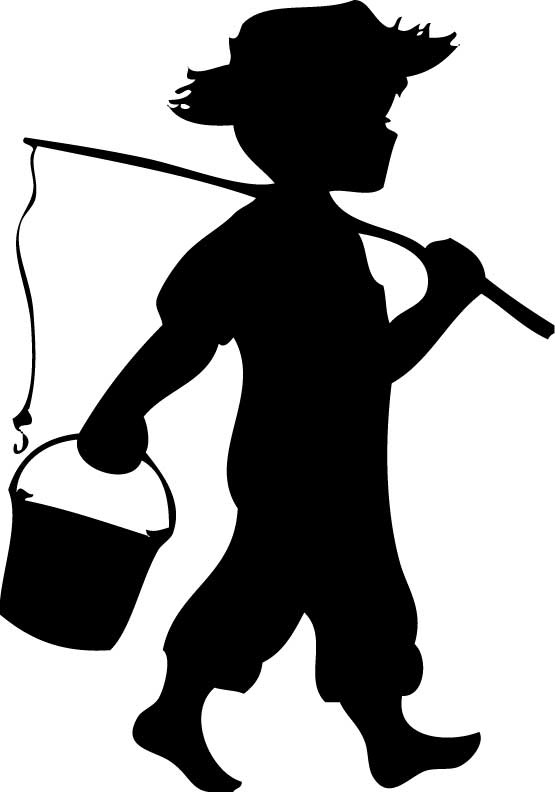 Boy Fishing Silhouette [kid823] - $12.00 : iStickerthat, We ...