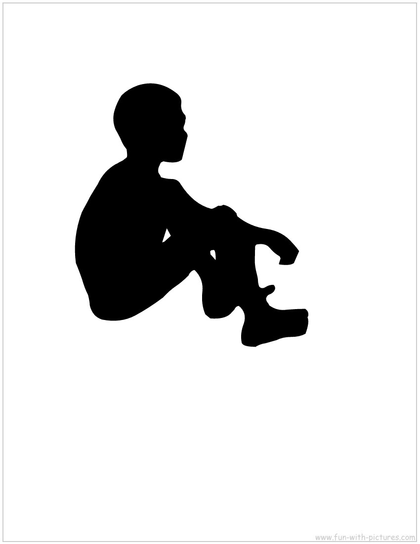 Silhouette Of Boy - Cliparts.co