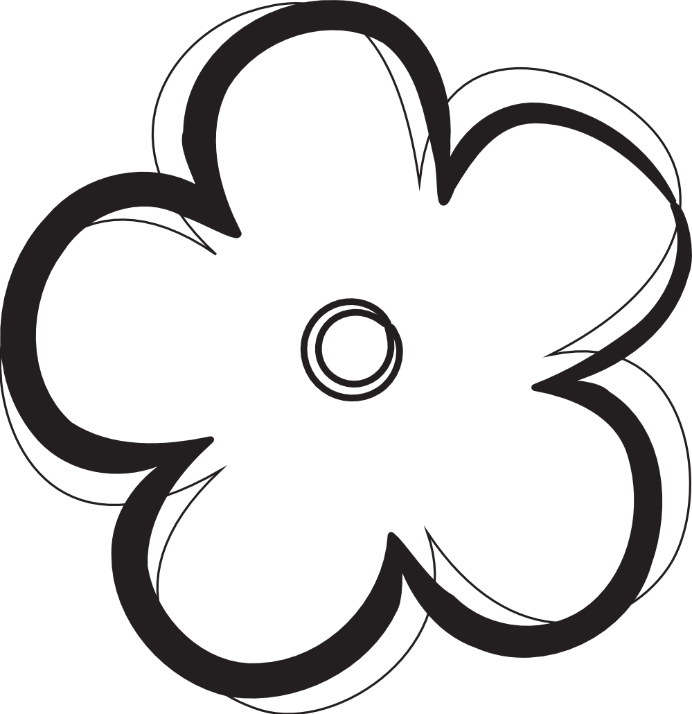 Images For > Black And White Flower Logo