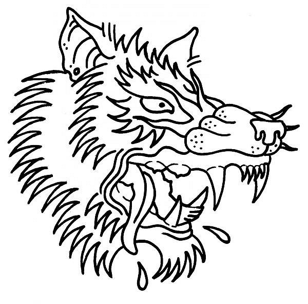 Wolf Tattoo Outline | eyecatchingtattoos.