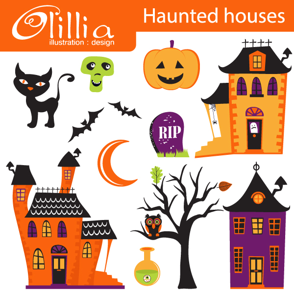 ghost house clipart - photo #34