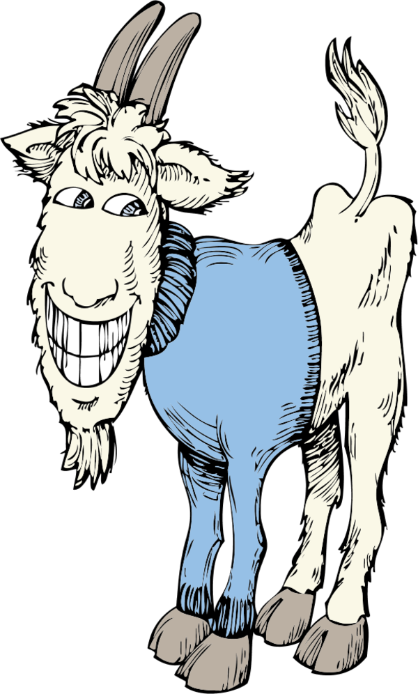 goat in a sweater - vector Clip Art