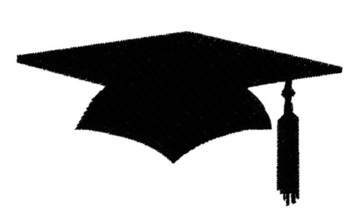 King Graphics Embroidery Design: Graduation Cap 1.90 inches H x ...