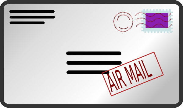 Air Mail Envelope clip art Free Vector / 4Vector