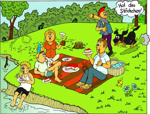 Picknick im Park By MiS09 | Media & Culture Cartoon | TOONPOOL