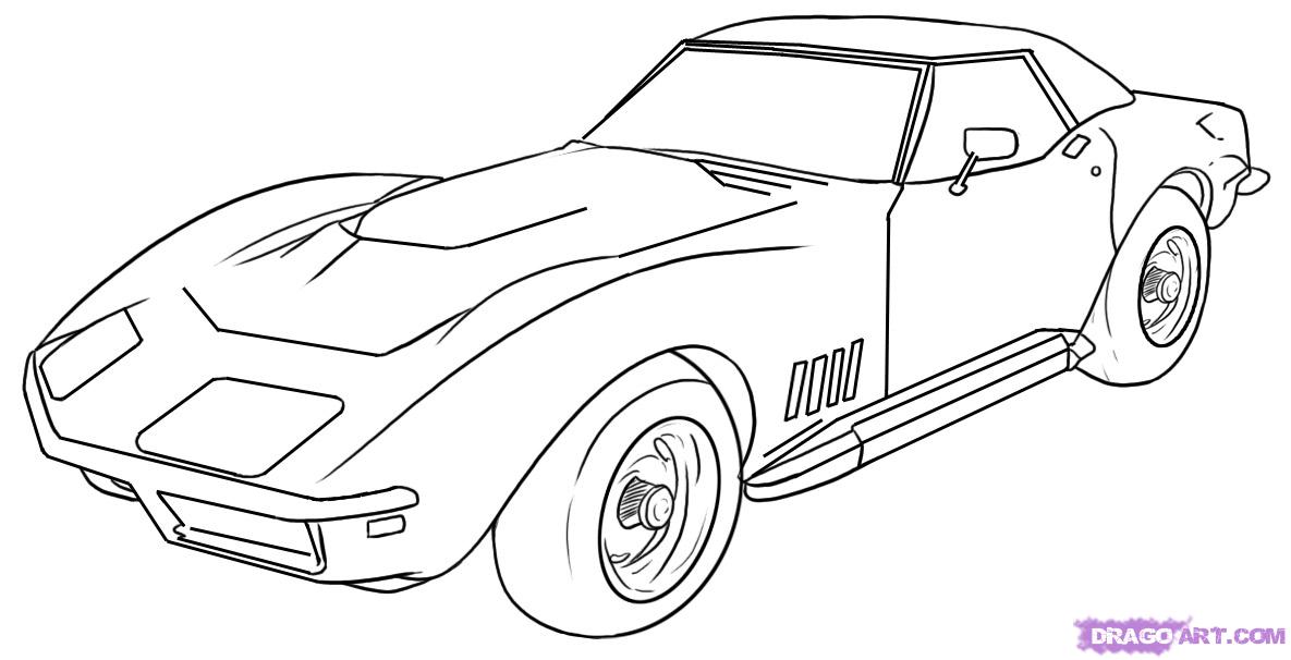 How to Draw a Corvette, Step by Step, Cars, Draw Cars Online ...