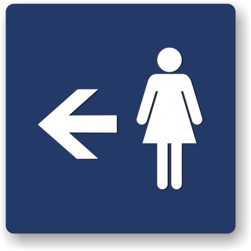 Women's Directional Restroom Sign to meet ADA requirements for ...
