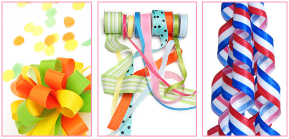 Ribbons, Bows, Trims for all Uses, Occasions & Holidays