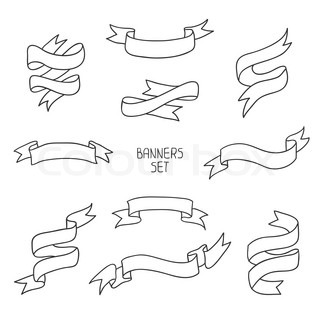 Ribbons Drawing Template