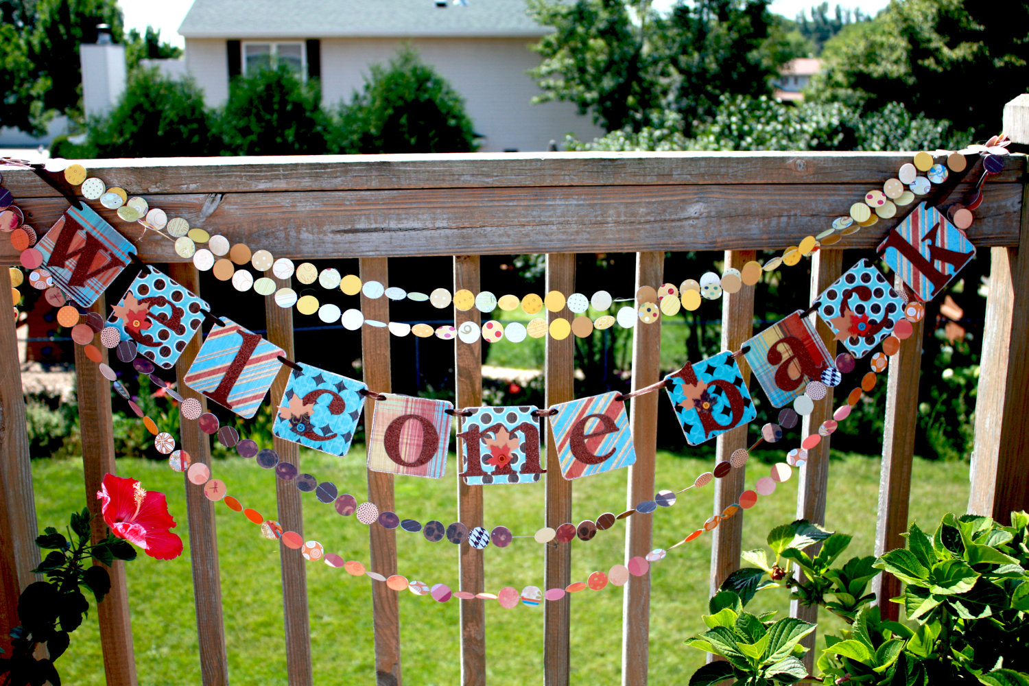 Welcome Back Banner Glitter Sign Party Decoration by GlitterMe