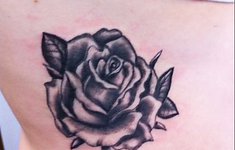Rose Tattoo Black And White - Cliparts.co