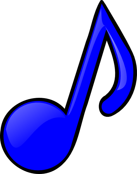 Blue Music Note clip art - vector clip art online, royalty free ...