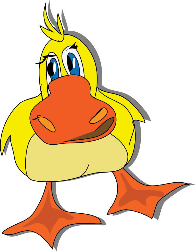 Clipart - cartoon duck