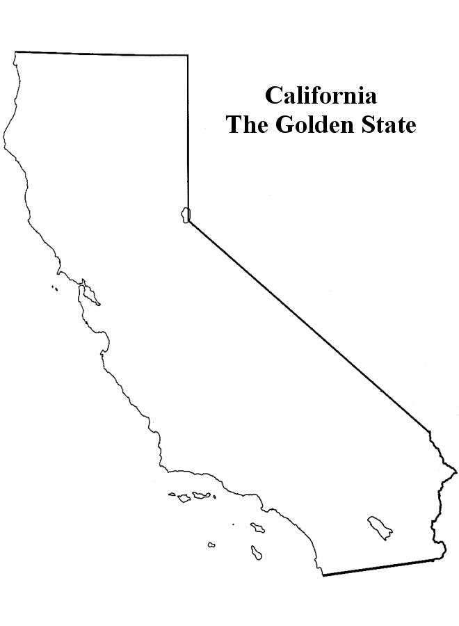 California Outline Maps and Map Links