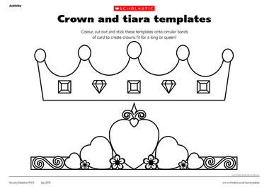 Crown and tiara templates – Early Years teaching resource - Scholastic