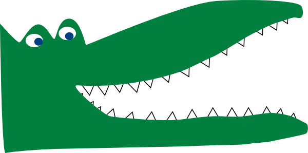 Green Crocodile clip art - vector clip art online, royalty free ...