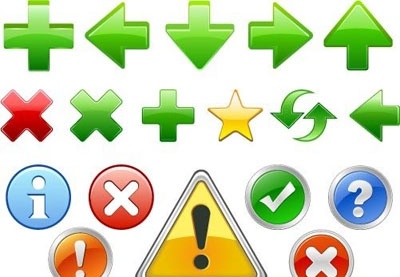 Arrow signs and warning symbols icons - Download free Other vectors