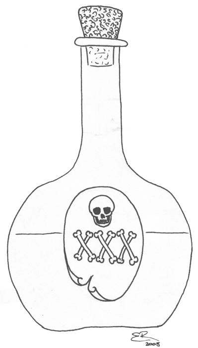 Bottle o' Rum - outline by RavenThirteen on DeviantArt