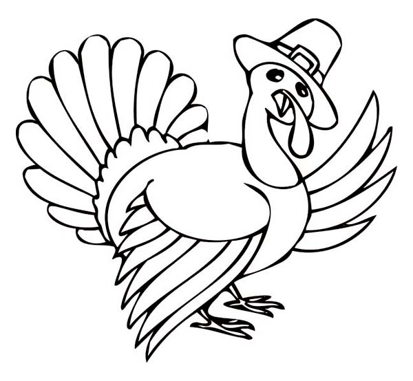 Thanksgiving Day Turkey Singing a Song Coloring Page - Free ...