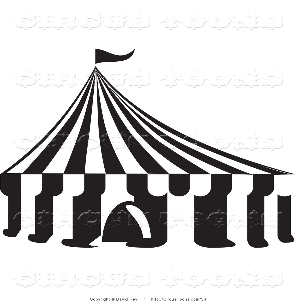 Circus Black and White Clipart