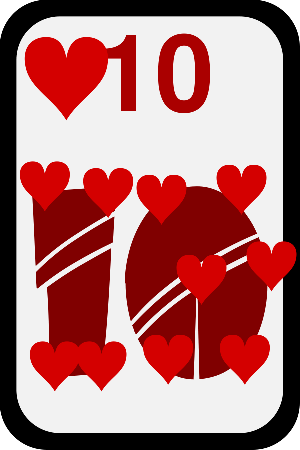 Ten of Hearts Clipart, vector clip art online, royalty free design ...