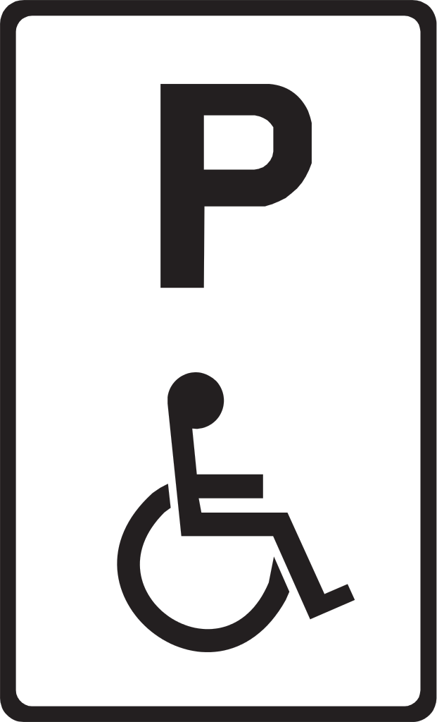 File:Information road sign disabled persons parking.svg ...