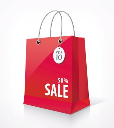 Empty shopping bag packaging vector Free vector in Encapsulated ...