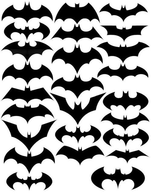 The evolution of the Batman symbol. How cool would this be ...