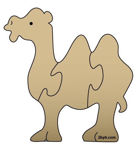 Camel Scroll Saw Puzzle Pattern Clipart - Free Clip Art Images