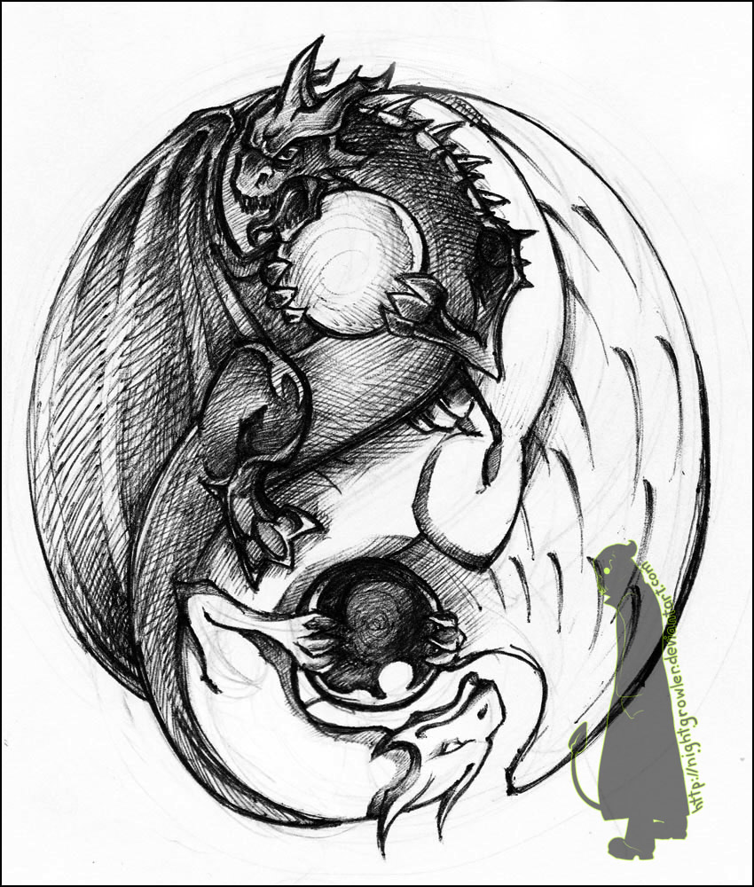 Chaos and Order Dragons by nightgrowler on DeviantArt