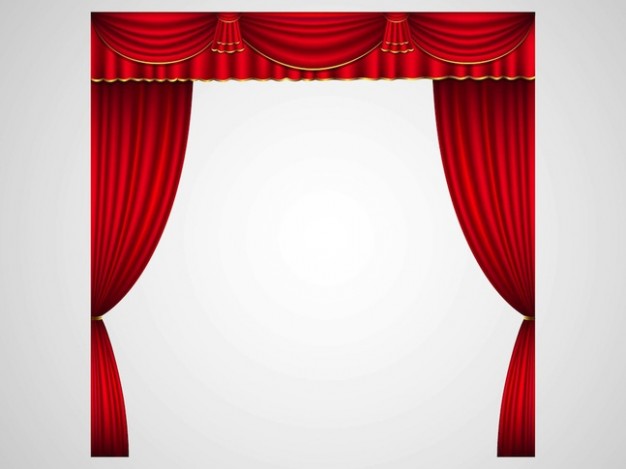 stage curtains in red Vector | Free Download