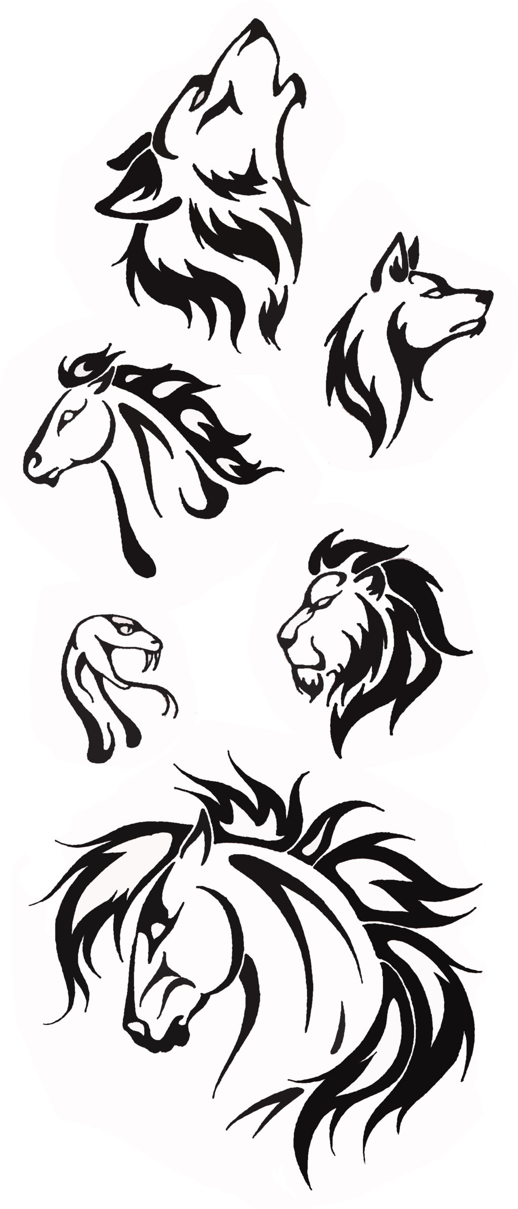 Tribal Animal Designs to Draw images