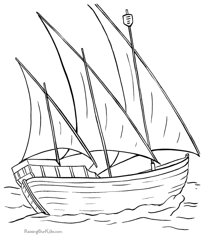 Boat Colouring Pictures - AZ Coloring Pages