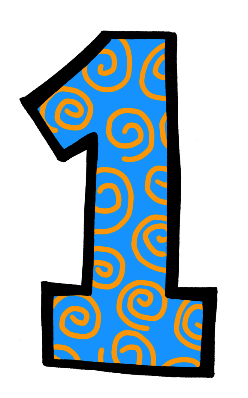 Number 1 2 Blue Clipart - Free Clipart
