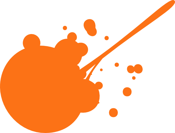 Orange Paint Splatter Clip Art at Clker.com - vector clip art ...