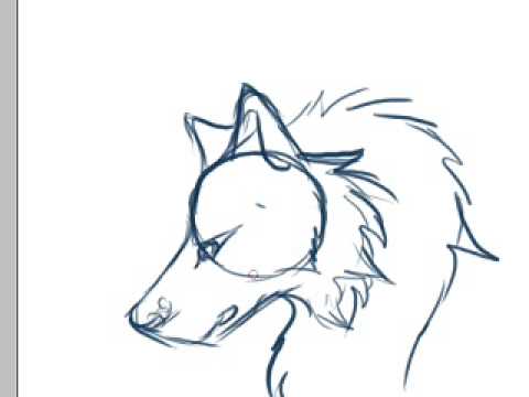 How to Draw a Simple Wolf Head - YouTube