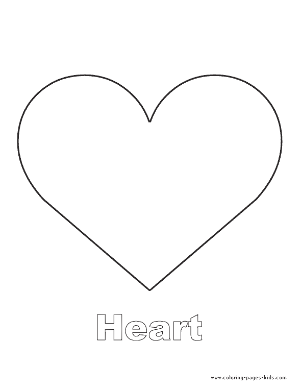 Heart Shapes To Color | picturespider.com