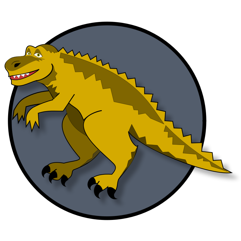 Clipart - A Cartoon Dinosaur