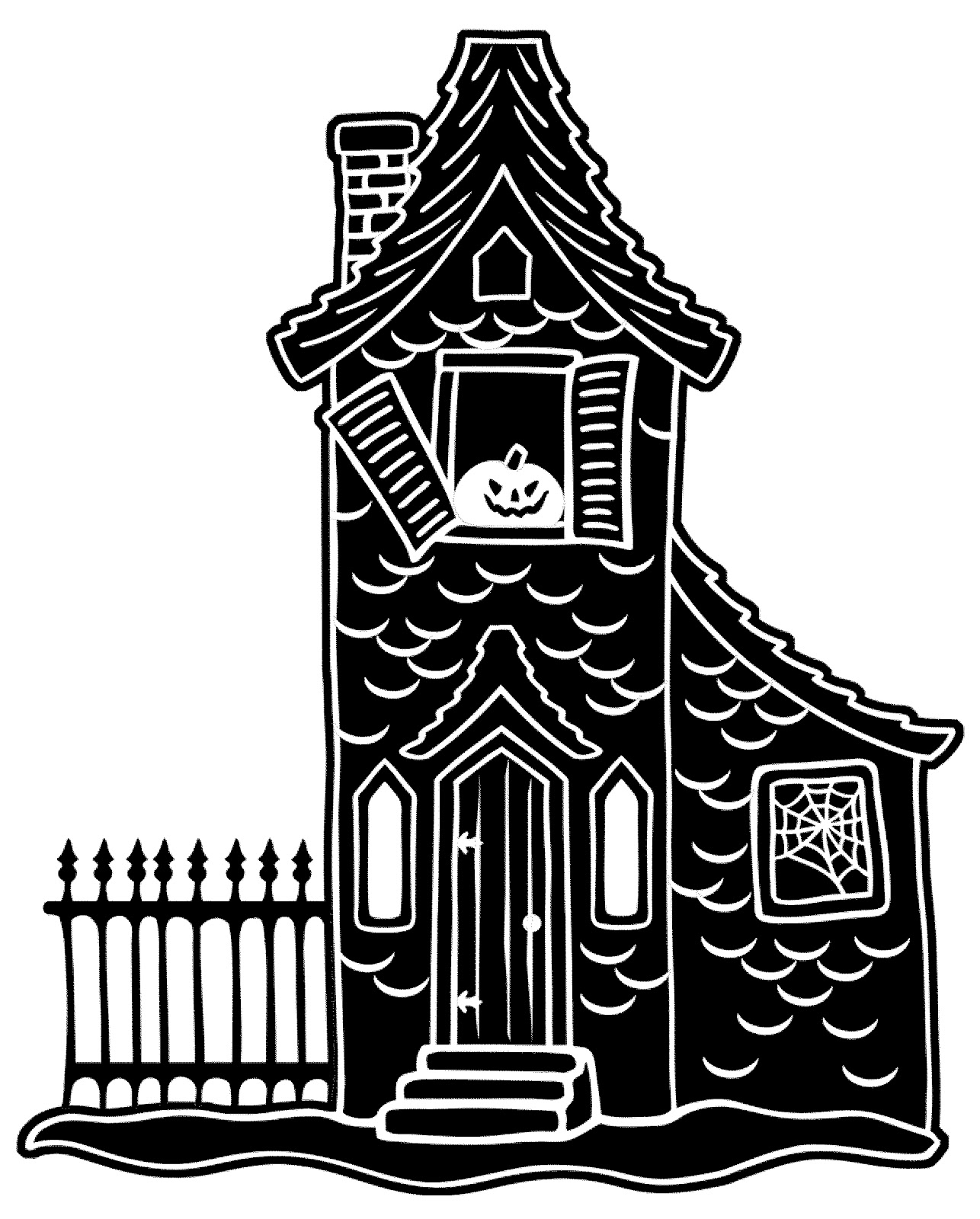 free haunted house silhouette clip art - photo #18