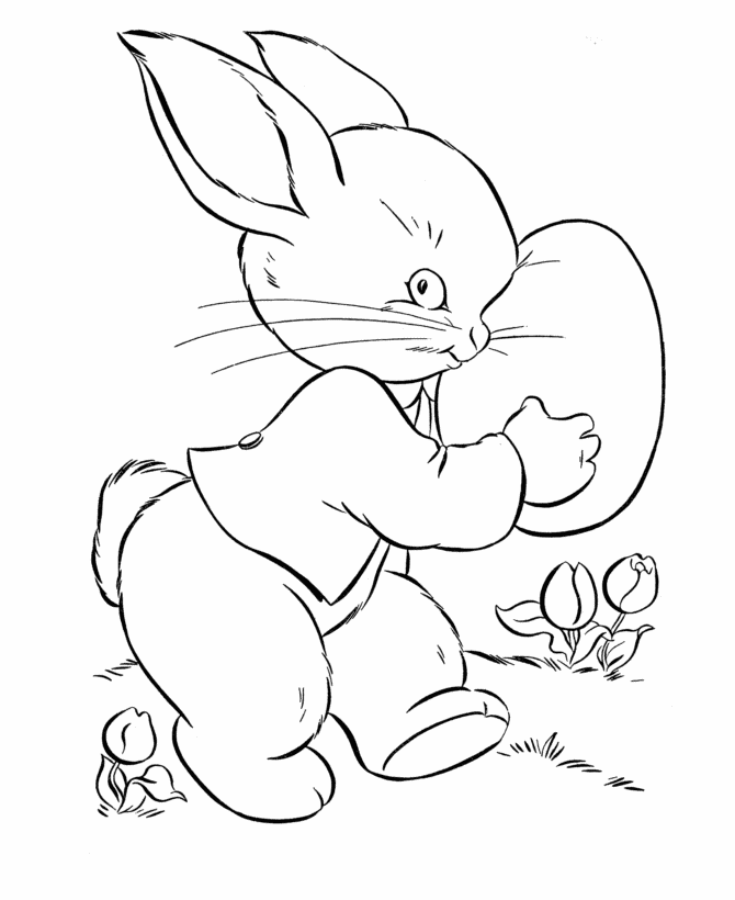 easter bunny coloring pages | Coloring Picture HD For Kids ...