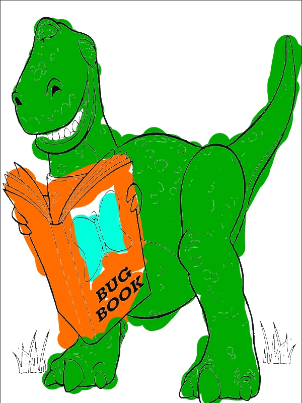 dinosaur reading clipart - photo #5