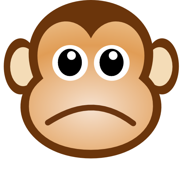 Sad Monkey clip art - vector clip art online, royalty free ...